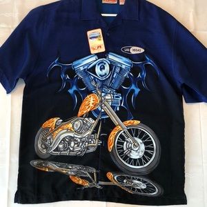 Men’s Las Vegas Chopper button up novelty shirt XL